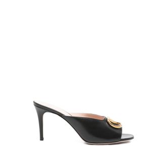 Valentino Garavani Heeled Mules, female, Black, Size: 7 1/2 US Heeled Mules