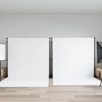 Berkfield Home Backdrop Stands 2 pcs Black 305x243 cm Steel