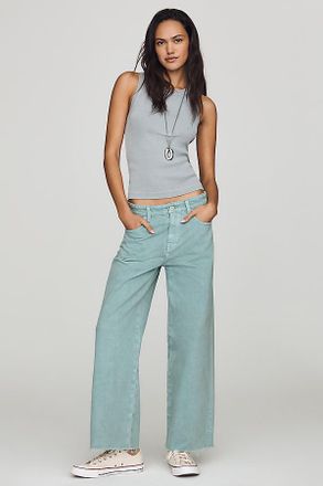 AG - Adriano Goldschmied AG Saige Mid-Rise Cropped Wide-Leg Jeans