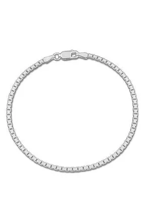 Delmar Round Box Link Chain Bracelet, 1.90mm in Silver at Nordstrom Rack