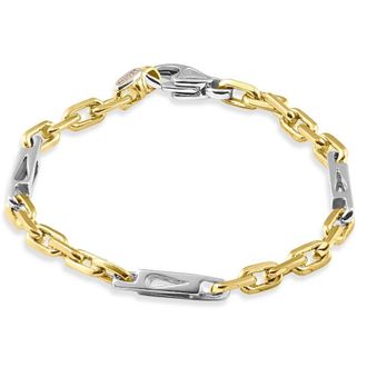 Pompeii3 Mens Figaro 14k Gold (25gram) or Platinum (41gram) 5mm Link Bracelet 8.5