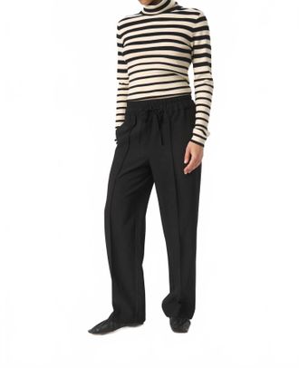 Soaked In Luxury Slbea Wide Leg Regular Fit Trousers In Black