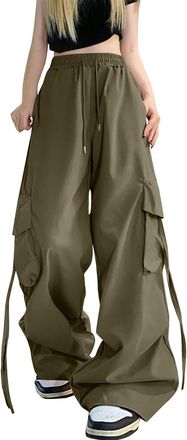 Generic American Hot Girl Pants Womens Summer Versatile Loose Design Wide Leg Pants Hip Hop Streetwear Trousers Women Y2k Wide Leg Denim Jeans Pockets Stichin