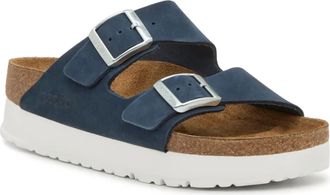 Birkenstock Womens Arizona Flex Platform Sandal In Navy