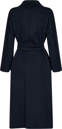 Max Mara Womens Coat Esturia Dark Blue Virgin Wool