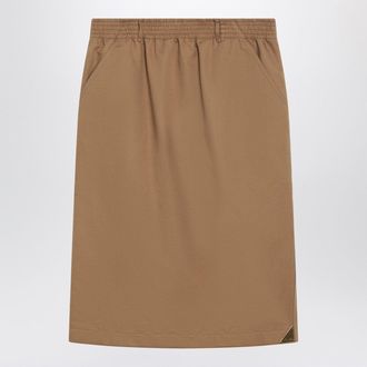 Chlo&eacute; Beige Midi Pencil Skirt
