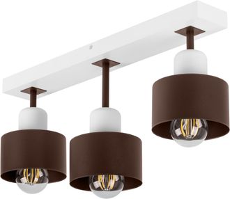 OEM L&aacute;mpara De Techo Blanca De Madera Y Metal De Estilo Escandinavo, 3xe27, Iluminaci&oacute;n Led Moderna Para Sal&oacute;n, Cocina, Dormitorio, Habitaci&oacute;n Infantil, L