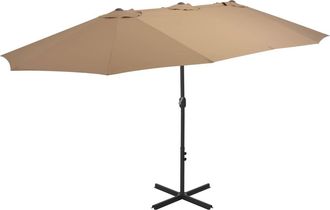 vidaXL Vidaxl - Sombrilla De Jard&iacute;n Con Palo De Aluminio Taupe 460x270 Cm