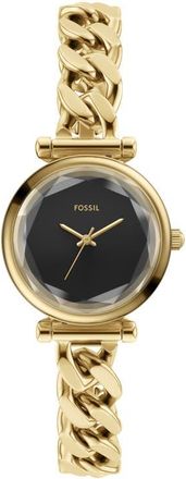 Fossil Carlie Mini Bracelet Watch, 28mm in Gold Black at Nordstrom