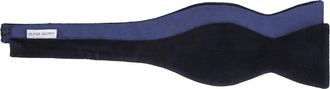 Oliver Brown Velvet Bow Tie, Self Tie - Navy
