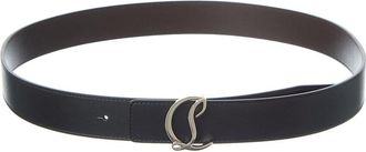 Christian Louboutin Mooncrest Reversible Leather Belt