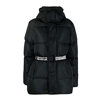 Dsquared2 Jassen, Dames, Zwart, 2Xs, Stijlvolle Jas voor Mannen