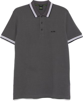 BOSS piqué polo shirt - Grey