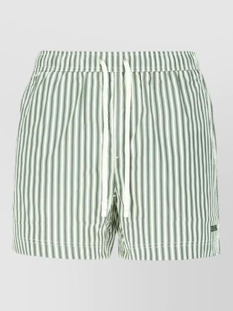 Ermenegildo Zegna striped nylon blend swim shorts pockets