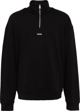HUGO BOSS Zip-Neck Logo Print Sweatshirt