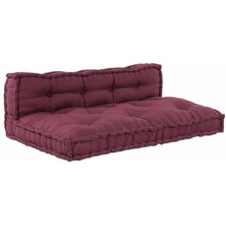 vidaXL Coj&iacute;n Para Sof&aacute; Pallet 2 Pcs Casta&ntilde;o Tela Vidaxl