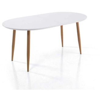 Oresteluchetta Oresteluchetta - Tavolo allungabile effetto legno laccato bianco cm H.75 x P.90 x L.160