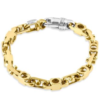 Pompeii3 Mens Designer Mariner 14k Gold (41gram) or Platinum (66gram) 7mm Link Bracelet 8