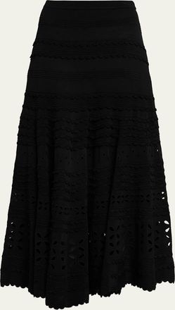 Ulla Johnson Annisa Eyelet Knit Maxi Skirt
