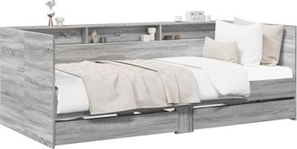 vidaXL Cama De D&iacute;a Con Caj&oacute;n Sonoma Gris Madera De Ingenier&iacute;a Vidaxl