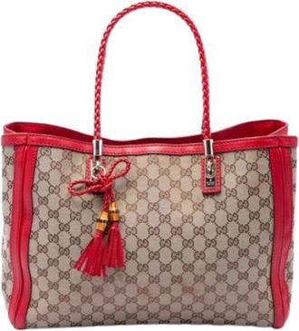 Gucci Pre-owned Tote Bags, female, Beige, Size: ONE SIZE Pre-owned Bella Tote Bag