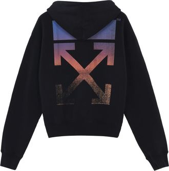 Off-white Mens Off-White FW21 Arrow Printing Pattern Loose Fit Black OMBB037F21FLE0051084