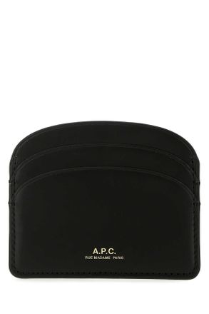 A.P.C. Black Leather Card Holder