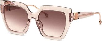 Philipp Plein Pink Gradient Butterfly Ladies Sunglasses SPP064S 07T1 53