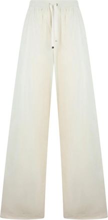 Herno Stretch Nylon Broek - Dames - Wijde Broeken - Wit - M - Nylon - Broeken
