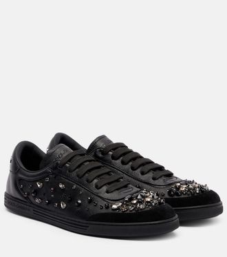 Dolce & Gabbana Saint Tropez Light embellished leather sneakers