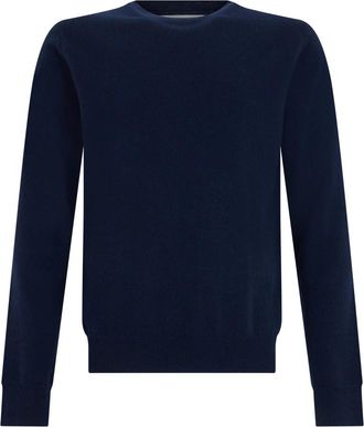 Comme Des Gar&ccedil;ons Wool Crewneck Sweater - Heren - Ronde hals truien - Blauw - XL - Wol - Truien & Vesten