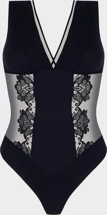 Lise Charmel Diva Glamour Embroidered Tulle Bodysuit
