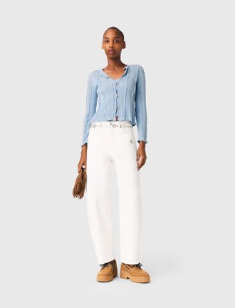 Maje 2-in-1 Cardigan - Blue - Maje