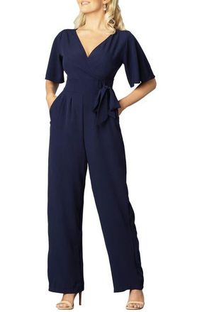 Kiyonna Charisma Crepe Jumpsuit in Nouveau Navy at Nordstrom, Size X-Large