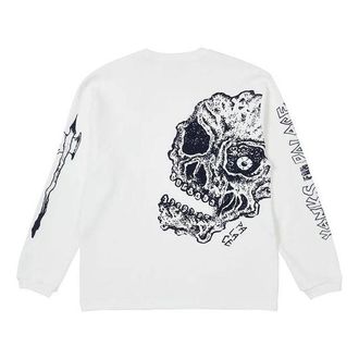 Palace x Lotties Crossover Skeleton Alphabet Pattern Round Neck White P20ES032