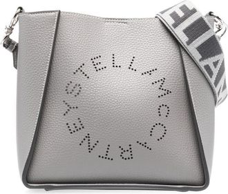 Stella McCartney Grey Stella Logo mini crossbody bag