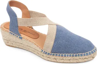 Patricia Green Grace Espadrille Wedge in Denim at Nordstrom, Size 7