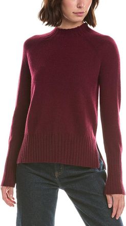 Fort&eacute; Cashmere Basic Trim Low Funnel 100% Cashmere Pullover