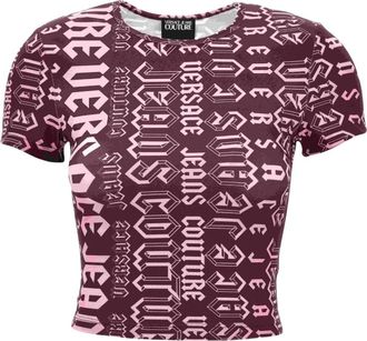 Versace Jeans Couture T-shirts en Polos - Dames - T-shirts - Paars - 2XS - Tops