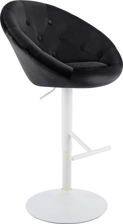 Clp Taburete De Bar London De Terciopelo Negro Blanco
