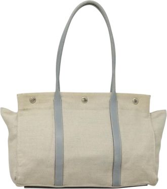 Prada Beige Canvas Tote Bag (Pre-Owned)