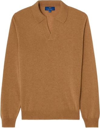 Robert Talbott 100% Cashmere Parsons Johnny Collar Sweater