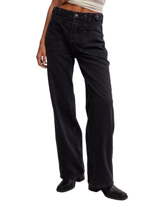 Free People Palmer Cuffed Outer Space Jean