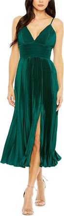 Mac Duggal Ruched Pleated A-Line Dress