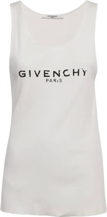 Givenchy Canotta a coste con stampa - Bianco