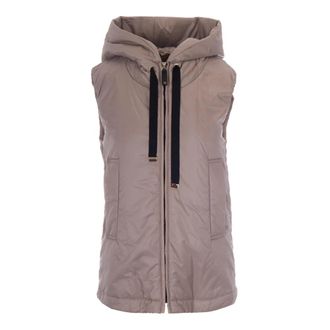 Max Mara Gewatteerd Gilet - Dames - Bodywarmers - Beige - S - Polyester - Jassen