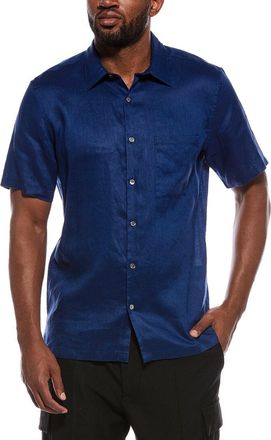 Theory Irving Linen Button Front Shirt