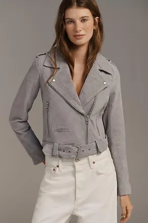 Blank NYC Cropped Suede Moto Jacket