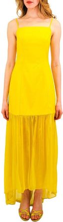 Azeeza Paloma Silk-Trim Gown