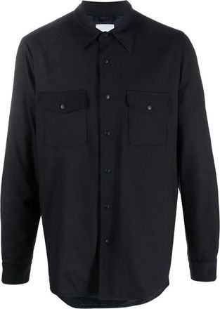 Aspesi Blauwe Overhemden voor Heren - Heren - Casual Overhemden - Blauw - XL - Wol - Overhemden